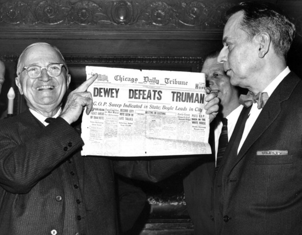 research methodology, Dewey defeats Truman